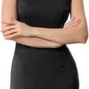 Allegra K Sleeveless Sheath Dress for Women's Pencil Boat Neck Business Professional Office Dresses XX-Large Black