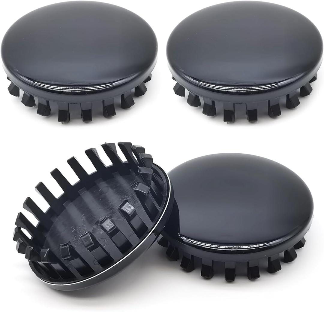 4 PCS Car Wheel Hub Cap, 73.1mm ID 83mm OD Tire Center Dust and Rust-Proof Sports Decoration, Snap-on Wheel Rim Protection Cover Replacement 22837060, Compatible with Chevrolet GMC (Black)