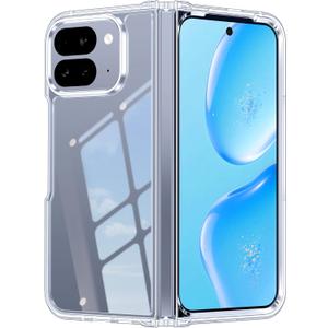 FNTCASE for Google Pixel 10-Pro-Fold Case: for Pixel 10-Pro-Fold Military Grade Drop Protection Anti Yellowing Cell Phone Cover - Transparent Protective Rugged Shockproof Phonecase, Clear
