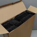 Windyun 100 Pcs Wine Gift Bags with Handle Reusable Small 13.8x3.5x3.9 Inches Liquor Bottle Totes Bulk for Birthday Wedding Christmas Holiday Party (Black)