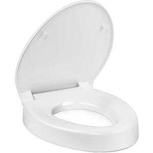 Raised Toilet Seat 3 Inch for Standard Elongated Toilets 1819 Inch Bowl Length, Not Compatible with Round or One-Piece Toilets, Slow-Close Lid, Non-Slip Stable Design, 772 lb Capacity