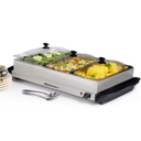 Elite Platinum 3 x 2.5 Qt. Stainless Steel Electric Buffet Server