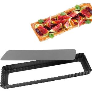 Rectangular Tart Pan 14 Inch Nonstick Quiche Pie Pan with Removable Bottom Tart Pan for Pies, Quiche Bakeware, Cheese Cakes, Desserts