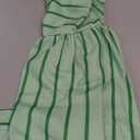 Women Striped Maxi Dress Sleeveless Backless Cutout Smocked Sundress Spaghetti Straps Boho Flowy Dresses.S