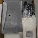 SMARTRO SC31B Digital Projection Alarm Clock with Weather Station, Indoor Outdoor Thermometer for Bedrooms, USB Charger, AC Battery Operated