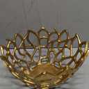 Red Co. 10 Decorative Round Aluminum Golden Branch Reef Centerpiece Bowl