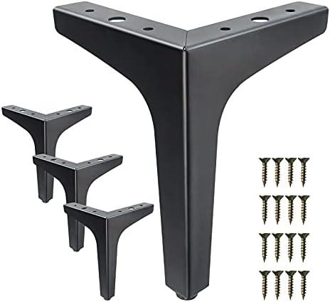 GOSCHE 7 Inch Metal Furniture Legs, Legs for Furniture Set of 4,Modern Style Replacement Couch Legs for Dresser Chair Bed Cabinet Table Ottoman Cupboard DIY Replacement Sofa Feet