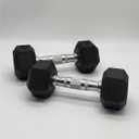 Hex Dumbbells, Rubber Encased Hex Dumbbell Cast Iron Exercise & Fitness Dumbbells, Non-Slip Handles Dumbbells Sold in Pair or Single, Hand Weight for Strength Training 5 lbs