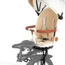 XIEEIX Rear Child Bike Seat,Rear Mounted Child Bike Seats,Back Mount Child Seat with Back Rest Armrest Foot Pedals,Width Adjustable Bicycle Rear Seat,Fits All Bicycle Rear Frames