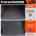 powoq Cargo Mat Compatible with 2021-2026 Nissan Rogue Trunk Mat Cargo Liner TPE Trunk Liner Replacement for 2021 2022 2023 2024 2025 2026 Nissan Rogue Accessories(No Sport Model)