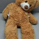 HollyHOME Teddy Bear Stuffed Animal Plush Giant Teddy Bears with Footprints Big Bear 36 inch Tan