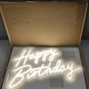 Happy Birthday Neon Sign, 22.4"x13.8" Happy Birthday Sign for Birthday Party Decor, Happy Birthday Light Up Led Signs for Backdrop, Neon Birthday Sign for Any Ages Bday Celebration, Warm White DIVATLA