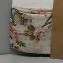 OWENIE Crushed Sheer Curtains 84 Inch Length 2 Panels Set, Sheer Floral Curtains Printed Drapes on Sheers for Living Room, Rod Pocket Light Filtering Window Sheers (2 Panels, 42" x 84")