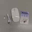 Mouse for MacBook Wireless Bluetooth Mouse Laptop MacBook Air Mac Pro Rechargeable Silent PC iPad Optical Mice with Dual Mode Switch Bluetooth 5.2/3.0 and 2.4GHz USB Type-C Receiver White