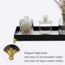 2Pcs Bathroom Vanity Tray for Countertop,Acrylic Soap Organizer Tray for Home Decoration (11.7''x4.2''x1.1'',11.8''x7.9''x1.2'')