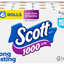 Scott 1000 Toilet Paper, 36 Rolls, 1000 Sheets Per Roll