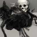 Halloween Outdoor Decor Animated Groundbreaker Zombie with Flashing Eyes and Creepy Sound for Halloween Yard,Lawn,Patio,Haunted House (Red)