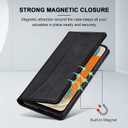 Jasonyu Flip Wallet Case for Samsung Galaxy A23 5G/4G,Leather Magnetic Folio Cover with Card Holder,Kickstand - TPU Shockproof Durable Protective Phone Case,Black