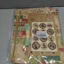 2 x Layninder Christmas Wrapping Paper, 8 Sheets Vintage Kraft Wrapping Paper w/Tags Stickers Rope, Xmas Paper w/Santa Reindeer Merry Christmas, Gift Paper for Holiday (27.6x19.7in, Folded)