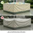 BPS Patio Furniture Cover for Outdoor Table and Chairs, 600D Waterproof and Anti-UV Patio Sectional Set Cover for Outside General Purpose Furniture, 140''L x 88''W x 32''H