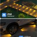 DetarZinLED Solar Step Lights for Outside,4 Pack Solar Stair Lights Outdoor Waterproof,Warm White Deck Light Solar Powered Waterproof for Steps,Stairs,Walkway,Sidewalk,Patio,Pathway