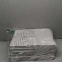 Pinkpum 5 Pack Stackable Plastic Storage Closet Organizers and Storage Bins Drawer Shelf Storage Container for Wardrobe Cupboard Kitchen Bathroom Office White