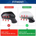 Side Mirror Cover Compatible with Toyota (Camry 2018-2025, OEM Style-Gloss Black)