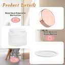 12 Pcs 60g/2oz Glass Cosmetic Jars Refillable Cream Bottle Containers Empty Sample Vials Jar with Rose Gold Lid for Eye Cream Lotion Ointments Lip Balm Scrub - Frosted