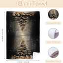 Christmas Kitchen Towels, Winter Xmas Holiday Dish Tea Towels for Kitchen Decor, Rustic Christmas Snowman Xmas Tree Decorative Hand Towels for Bathroom, 16x24 Inch Set of 2