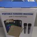 VOSOCO Karaoke Machine with 2 Wireless Microphones, Portable Bluetooth Speaker for Adults Kids, PA Systems Support TWS Echo Adjust TF USB AUX for Home Party Outdoor Travel (T03-2 MICS)