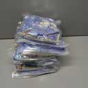 10 x Hiroyuki Iridescent Makeup Bag, 14 inches Cosmetic Bag, Large Capacity Travel Pouch (Face, blue)