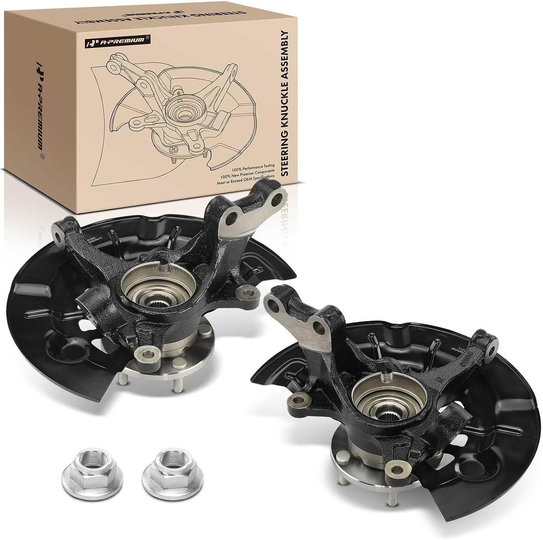 A-Premium 2 x Front Left and Right Steering Knuckle & Wheel Bearing Hub Assembly Compatible with Toyota Camry 2012-2017, 2.5L Gas Only, Driver and Passenger Side