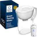 Brita Large Water Filter Pitcher for Tap and Drinking Water, Includes 1 Standard Filter, BPAFree, Lasts Two Months, 10Cup Capacity, Bright White