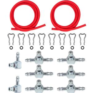 Fuel Injector Return Line Kit with Metal Fittings, Direct Fit for 2004-2010 Chevy Silverado/GMC Sierra 2500HD/3500HD Duramax (LLY/LBZ/LMM) OEM Replacement 97328733 98062291 97328732