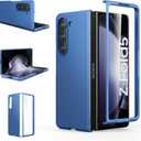 Foluu Slim Fit Case for Samsung Galaxy Z Fold 5 Case, with Front Built-in Screen Protector, Ultra Thin Matte PC Protective Cover for Samsung Galaxy Z Fold5 5G 2023 (Blue)