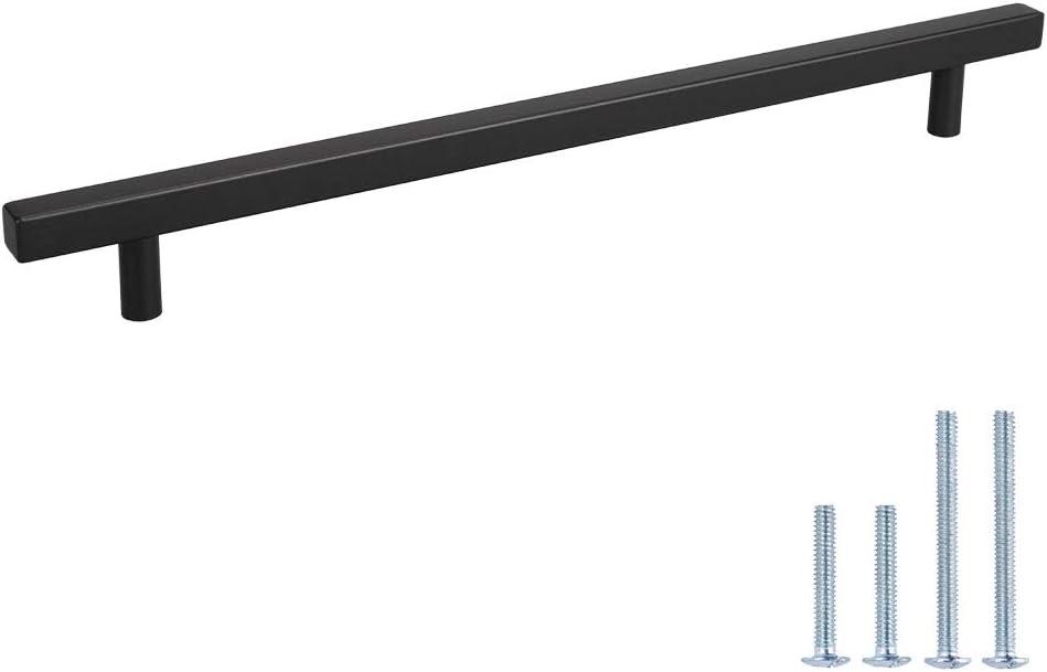 Cabinet Handles Drawer Pulls -J22BK256 Kitchen Cabinet Handles Black Drawer Pulls for Cabinets 5 Pack (12.6in Length(10 in Hole Centers))