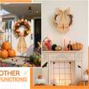 2 Pcs Fall Wreath Sash for Front Door Embroidery Monogram Pumpkin Ribbon Sash for Fall Thansgiving Yard Porch Decor (Letter S)