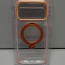 Summer Series 360 Spin Stand for iPhone 17 Pro Max Case (Compatible with MagSafe) [Military Drop Protection] Magnetic Clear Shockproof Protective for 17 Pro Max Phone Case 6.9'', Cosmic Orange