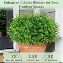 Yastouay Artificial Flowers for Outdoors UV Resistant, 22 Bundles Green Realistic Fake Outdoor Flowers Fake Plants, Faux Flowers for Outdoor Planters Front Porch Garden Window Box Farmhouse Decor