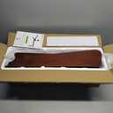 DAMINY Natural Solid Wood 52 inch Ceiling Fan with Light, 3 Blade, 6CCT, Black Low Profile Ceiling Fan with Light and Remote Control