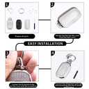 Vehicleloong Key Fob Cover Case Shell Keychain for Honda Accord Civic CRV CR-V HRV HR-V Pilot 2022 2023 2024 2025 Sport SI EX EX-L Touring Accessories Accessory Girly Women 5 Button, Silver White, TPU