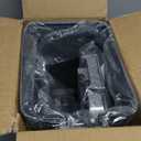 Onlcuk Small Bathroom Trash Can with Lid Soft Close, 10 Liter/2.6 Gallon Slim Garbage Can-Metal Step and Press top Lid, Mini Modern Waste Basket for Toilet, Office, Bedroom,Dorm,Dark Gray