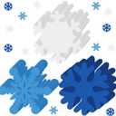 Anglechic 72 Pcs Foam Snowflake Bulk Winter Large 6 Inch Bulletin Board Cutouts Decorative Snowflakes for Crafts DIY Favors(Blue)
