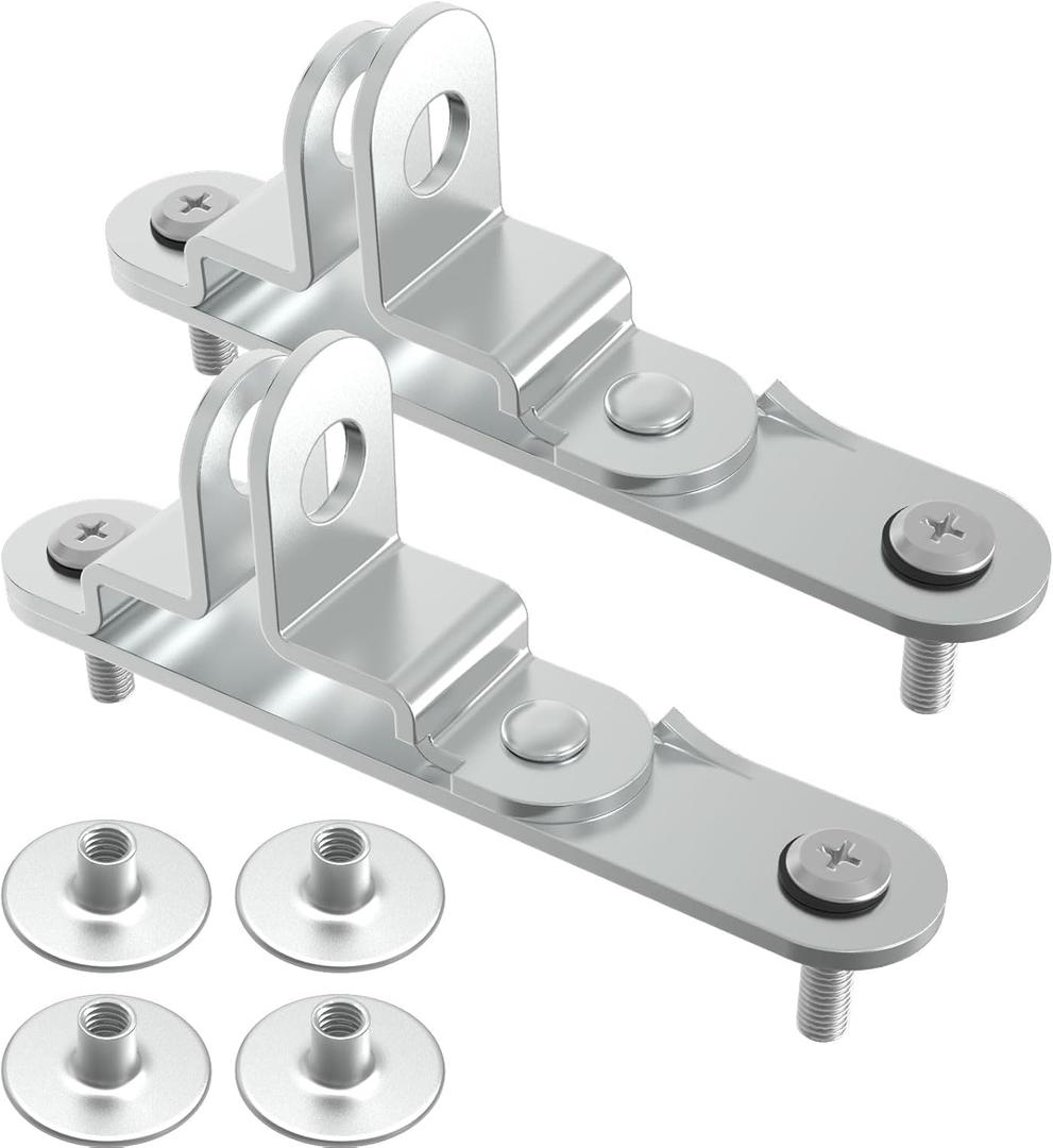 2 Pack Cargo Trailer Door Latch Hasp Keeper Premium Durable for Ramp Padlock Trailer Lock Latch with Hasp Race Bar Lock Handle for Cargo Doors with Nuts&Screws