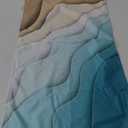 Turquoise Brown Hand Towels for Bathroom Cream Beach Abstract Gradient Tropical Kitchen Dish Towels 28x14 Inch,Soft Absorbent Decorative Bathroom Towels for Hair,Face,Shower,Guest