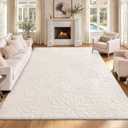 HEBE 6'x9' Area Rugs for Living Room, Washable Non Slip Floral Bedroom Rug