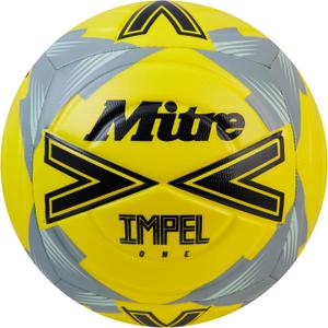 Mitre Soccer Ball Training Impel (5, Impel One - Fluo Yellow/Black/Circular Grey)