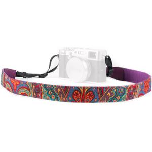 MegaGear Camera Shoulder Neck Strap - Comfortable Padded Non-Slip Universal Design - Compatible with DSLR, SLR Canon, Nikon, Sony, Panasonic, Fujifilm (One Size, Ethnic)