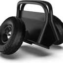 Heavy Duty Panel Slab Dolly with Handle & 2 10" Solid Rubber Tires Wheels 1000LBS Load Capacity for Drywall Sheet Heavy Appliance & Material Handling All Terrain Moving Cart Panel Dolly - Black