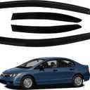 Window Visors Shade Sun Rain Wind Guards Deflectors Cover Acrylic Outside Replacement for Civic Sedan 2006-2011